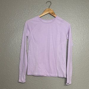 Athleta Girl light purple long sleeve compression top